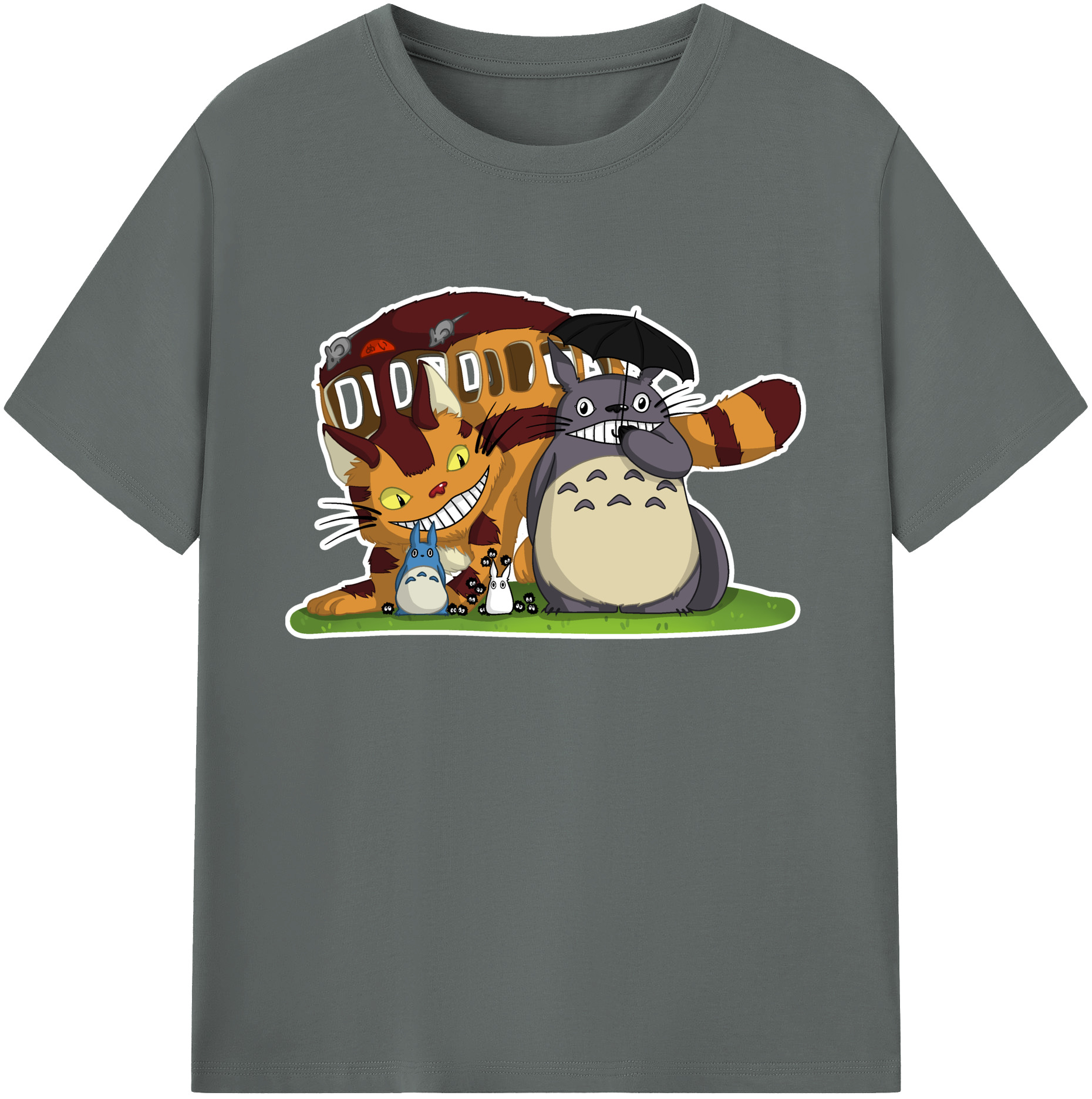（画像用） となりのトトロ 草壁メイ 草壁サツキ My Neighbor Totoro Satsuki Kusakabe Mei Kusakabe 綿100％ メンズ半袖Tシャツ｜肌触りやわらか＆通気性
